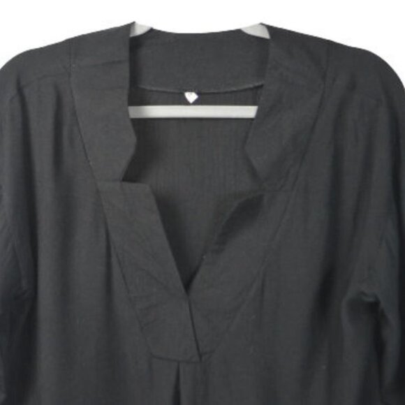 Womens Lightweight Black Tunic Blouse Size: XL - Picture 2 of 3